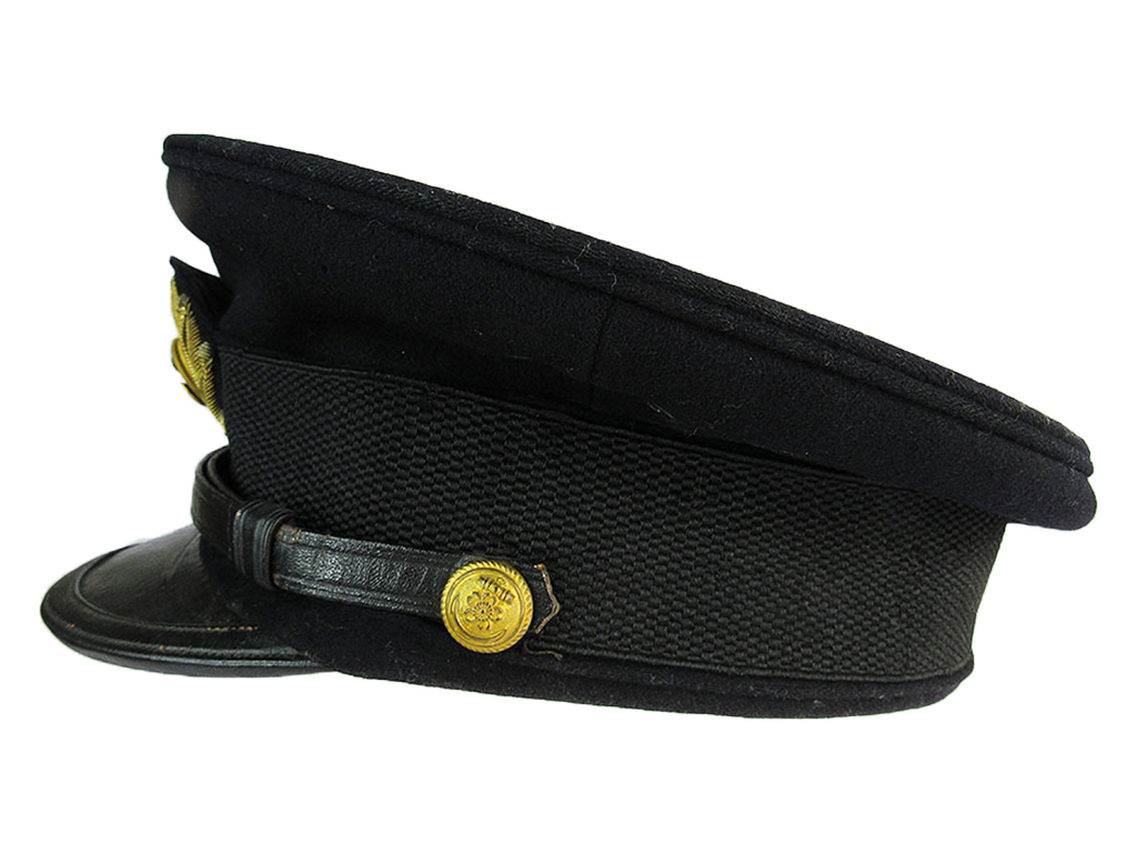 軍隊 制帽 白 金 Military Force エムフォース / 価格訂正 海軍士官用 軍帽 機関科識別