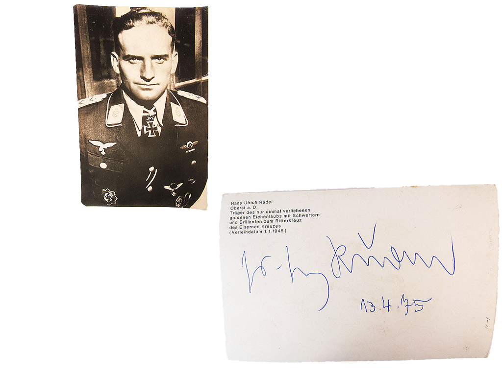 ドイツ空軍　Hans-Ulrich Rudel（ルーデル）　サイン入り写真