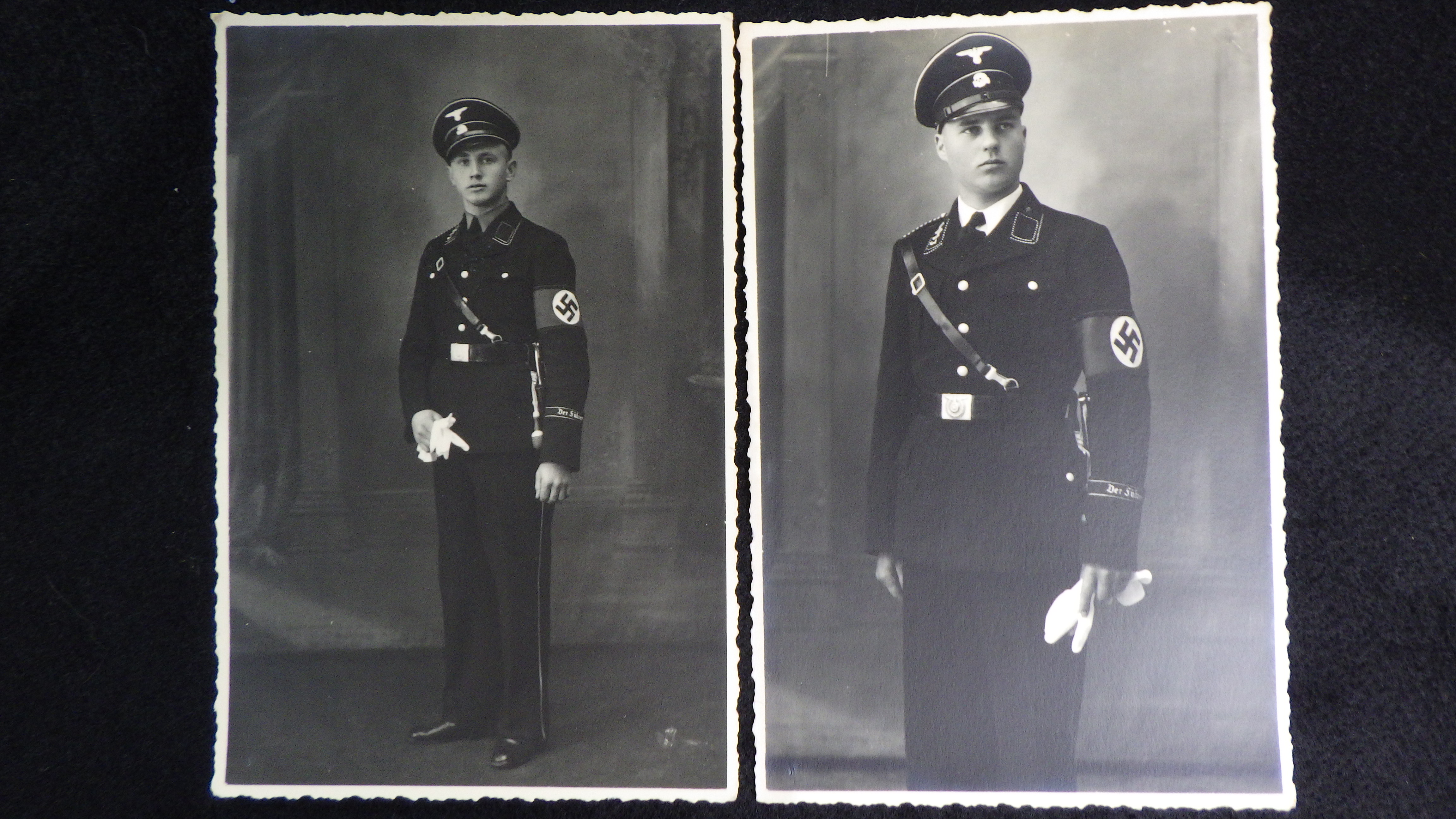 Waffen-SS　Der Fuhrer 黒服姿　ポートレート2枚組