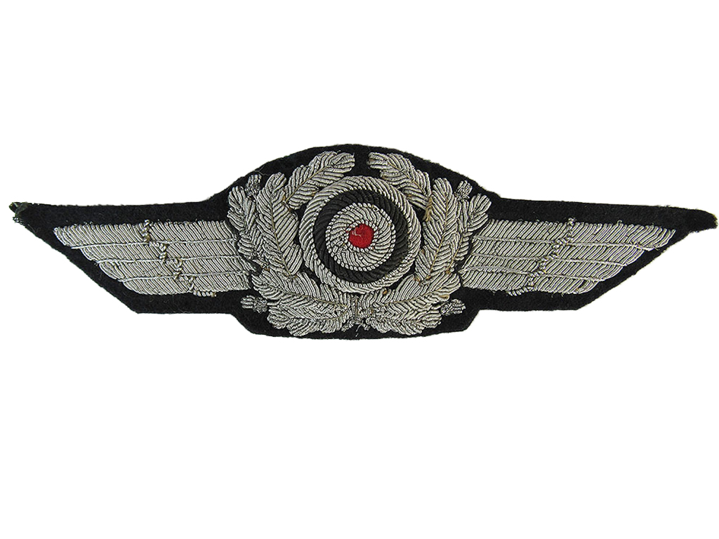 空軍将校用　アルミ刺繍　帽章