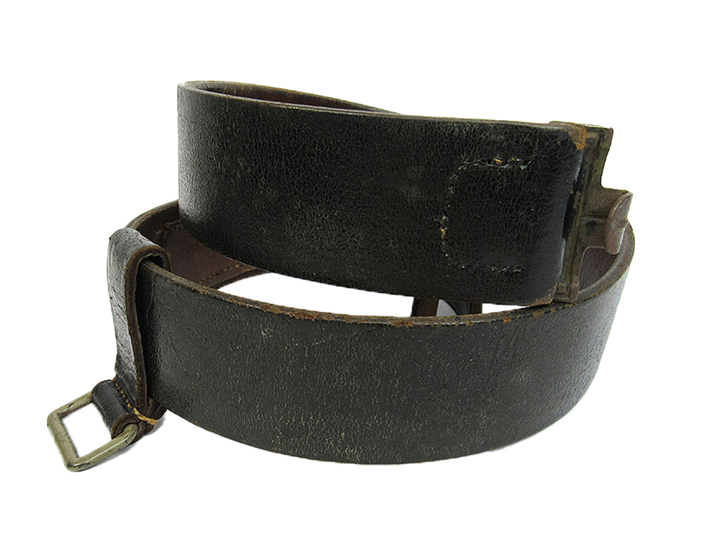 ⊞ドイツ軍＊兵・下士官用＊アルミ金具付きレザー/革ベルト（実物） ⊞ドイツ軍＊兵・下士官用＊アルミ金具付きレザー/革ベルト（実物）