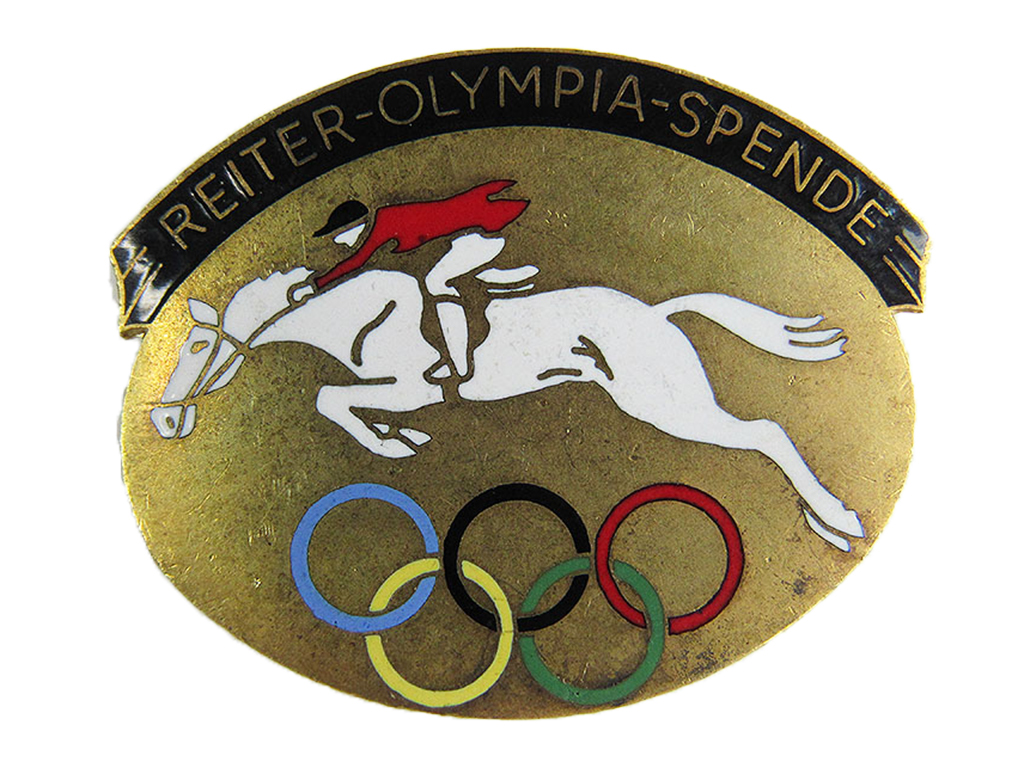 1936年ベルリン五輪 ドイツ馬術公式寄付バッジ 七宝製